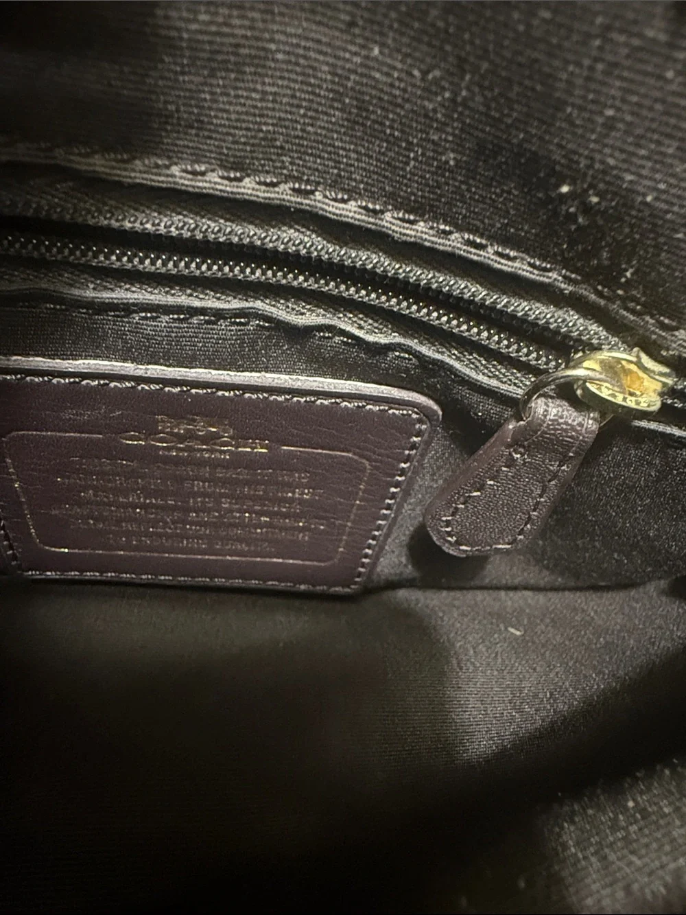 Coach Metallic Rose Gold Satchel with Snake-Print Strap and Top Handles - Picture 14 of 15